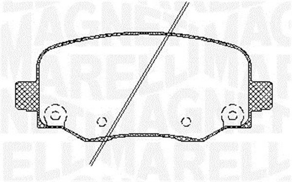 Bremsbelagsatz, Scheibenbremse Hinterachse Magneti Marelli 363916060805