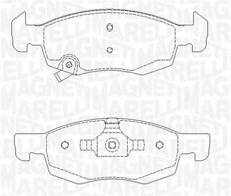 Bremsbelagsatz, Scheibenbremse Vorderachse Magneti Marelli 363916060813