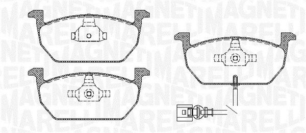 Bremsbelagsatz, Scheibenbremse Vorderachse Magneti Marelli 363916060819